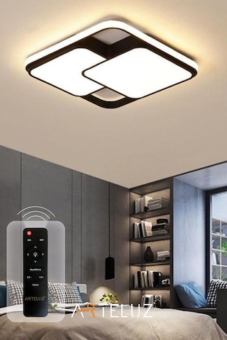 Arteluz Çift Kare Modern Tavan Led Avize