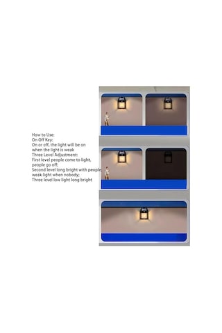 Büro Ev Ofis Bahçe Aydınlatması İçin Dış Mekan Işıklandırma Solar Güneş Enerji Şarjlı Lamba Açık Gri