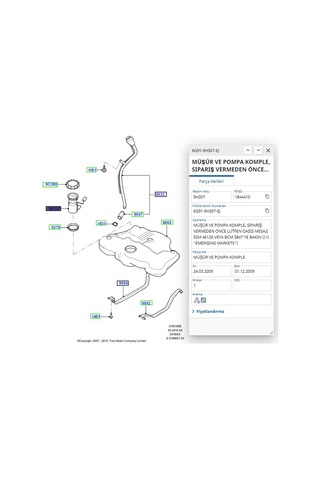 Depo Şamandırası Komple Mondeo Smax 2.0 Duratec 10 Fdr9644 - 6g919h307ej