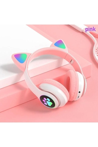 Stn-28 Pembe Kulak Üstü Kablosuz Bluetooth Kulaklık Senalstore