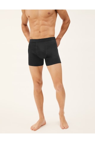 Marks & Spencer Saf Pamuklu 5'li Cool & Fresh Trunk Seti Siyah