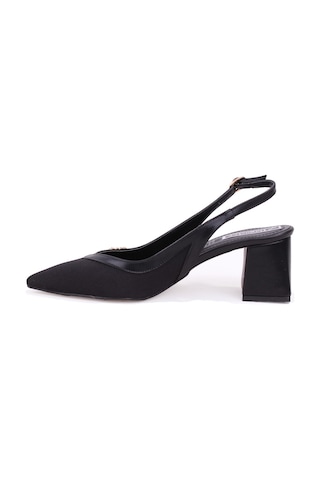 Dagoster Dza07-1296034 Siyah 7 Cm Kalın Topuklu Klasik Kadın Ayakkabı