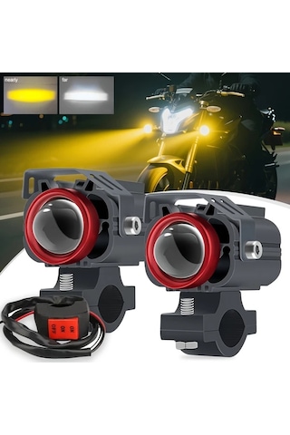 Motion003 2 Adet Led Farlar Ve 1 Anahtarlı Sis Lambası Araçlar Motosikletler Tekneler Suvlar