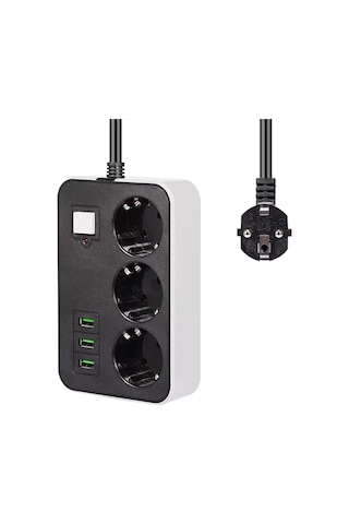 3 Usb Li 3 Lü 1.8 M Akım Korumalı Priz 5047