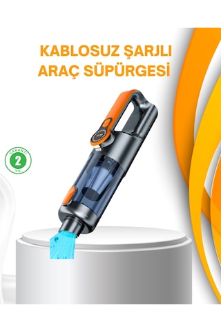 Kompakt Şarjlı El Süpürgesi Kuru Ve Sıvı Temizlik 5 Aparatlı