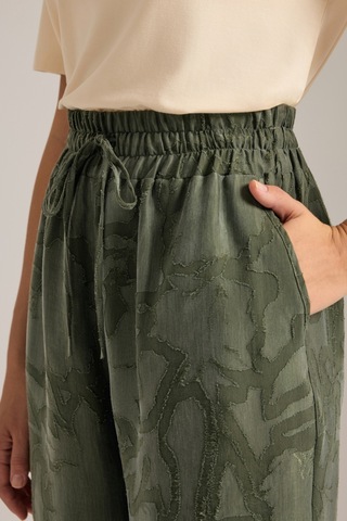 Aker Haki Dokulu Beli Lastikli Pijama Altı Haki Haki