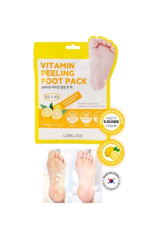 Lebelage Soyulan Ayak Maskesi Vitamin Kompleksi Kore Soyucu Maske Lebelage Vitamin Peeling Foot Pack