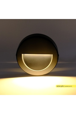 ACK 4W LED Duvar Apliği 3000K Günışığı Siyah Kasa Dekoratif Duvar Gün Işığı