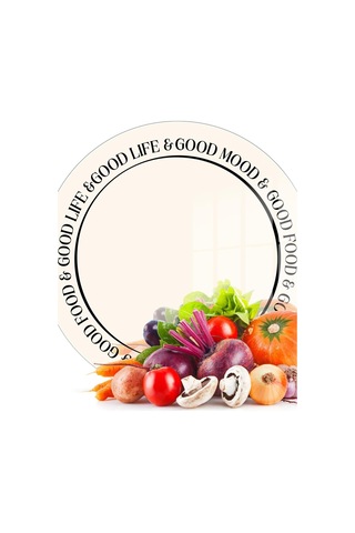 Cam Kesme Tahtası Ve Sunumluk Good Life 30x30 Cm Çok Renkli