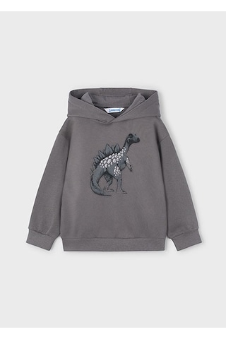 Mayoral Gri Erkek Çocuk Dinazor Baskılı Kapüşonlu Sweatshirt 4407 Gri