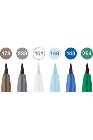 Faber-Castell Pitt Artist Pen 6'lı Set,Çift Uçlu