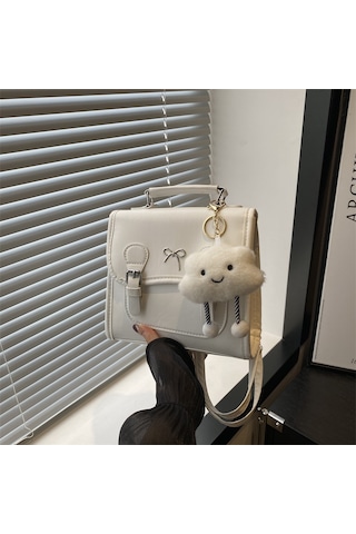 Lyon Basit Ve Taze Beyaz Sırtçantası Beyaz