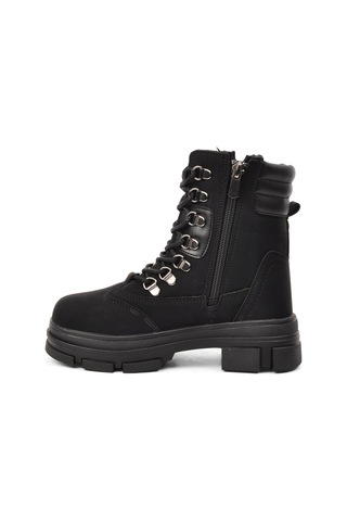 Walkway Sumi-f Siyah-zümrüt İçi Kürklü Fermuarlı Çocuk Bot 001