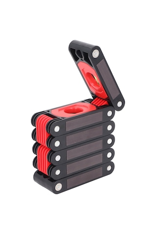 Xindoker 6 Bölüm Katlanabilir Seviye Çizgisi - 72 Cm Alüminyum Malzeme İle Çok Açı Doğru Ölçüm - Ahşapçılık Ve İnşaat İçin Manyetik Fonksiyonlu