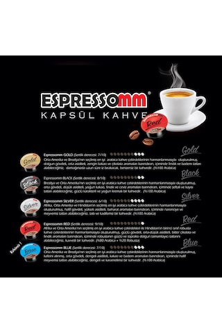Espressomm® Tchibo Cafissimo Makineleri İle Uyumlu Karışık Kapsül Kahve 10 Adet
