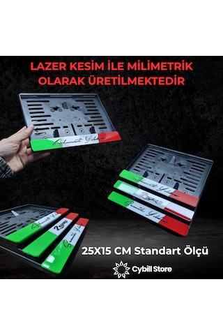 Kişiye Özel İtalya Tasarım Pleksi Motosiklet Plaka Altlığı