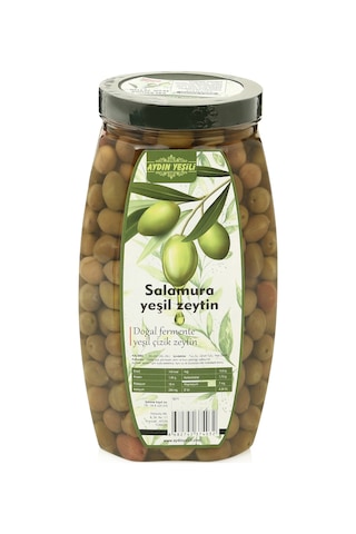 Aydın Yeşili Salamura Yeşil Çizik Zeytin 1800 G
