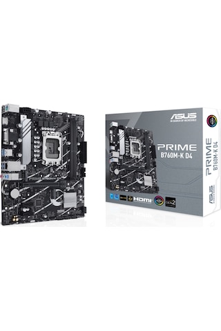 Asus Prime B760M-K D4 Intel B760 5333 MHz (OC) DDR4 Soket 1700 mATX Anakart
