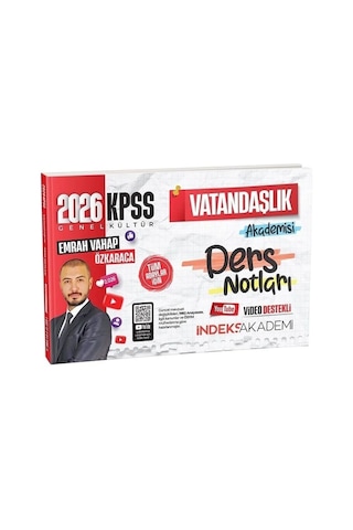 2026 Kpss Vatandaşlık Akademisi Video Ders Notları - Emrah Vahap Özkaraca İndeks Akademi Yayıncılık 2026 Kpss Vatandaşlık Akademisi Video Ders Notları - Emrah Vahap Özkaraca İndeks Akademi Yayıncılık