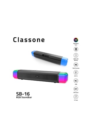 Classone Sb-16 Rgb Işık Bluetooth Soundbar