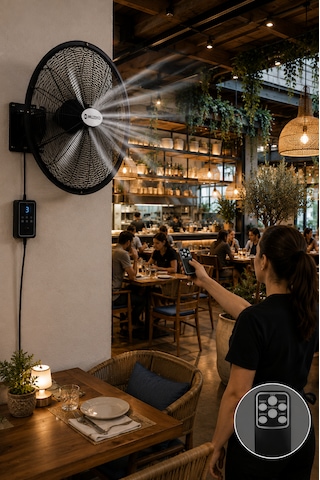 Muzeko Mzk650 26 Inç 65cm 180w Kumandalı Duvar Tipi Sanayi Vantilatör Evde Kullanım İçin Uygun Değildir
