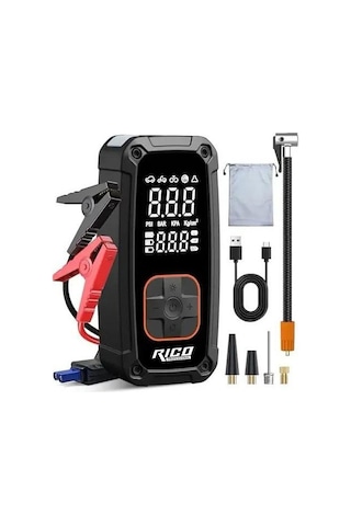 Rico Rico Şarjlı Hava Kompresörü Ve Akü Şoklama Makinesi 022-rc4074