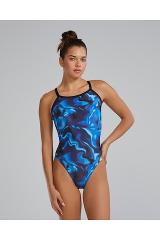 Tyr Durafast Elite Women's Diamondfit Swimsuit - Waveform mavi