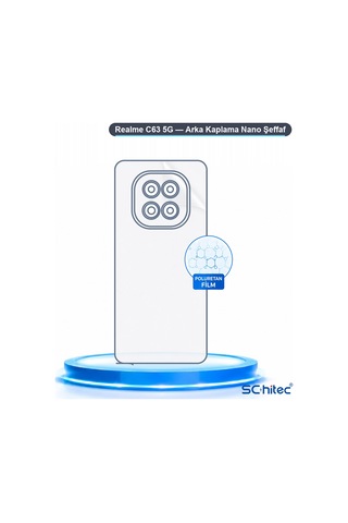 Schitec Realme C63 5g Uyumlu Arka Yüzey Hidrojel Koruyucu Film 68393464