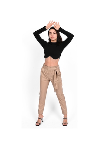 Koza Butik Kadın Jogger Deri Pantolon 6151-23 001