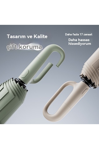 Tam Otomatik Ters Katlanır Şemsiye Karabina-siyah 04 Siyah