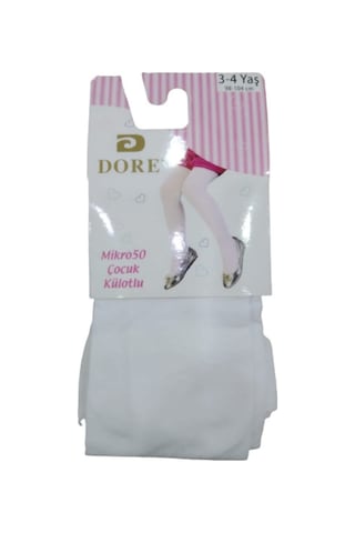 Dore Mikro 50 Bebek-çocuk Külotlu Çorap Mus Çorap Beyaz