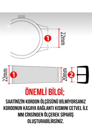20mm Çapında Ucu Kavisli Gümüş Renk Çelik Saat Kordonu Altın