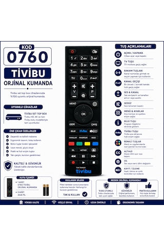 Tivibu 0760 Türk Telekom Tv Box Kumandası