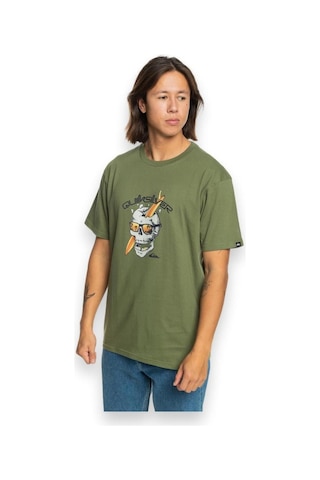 Quiksilver Eqyzt07674 One Last Surf Ss Yeşil Erkek T-shirt Yeşil