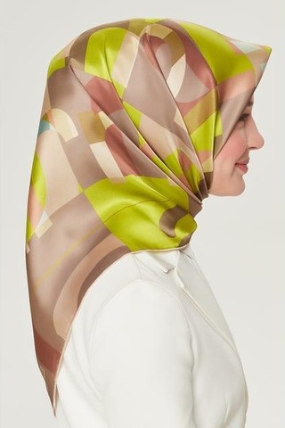 Armine İpek Eşarp Nostalji - 8526-25 Fıstık Twill Fıstık