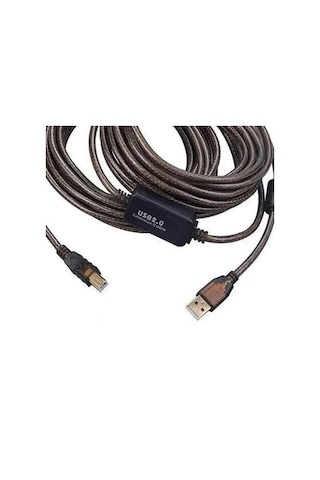 Powermaster Pm-29486 Şeffaf Chipset 10 Metre Usb 2.0 Yazıcı Kablosu