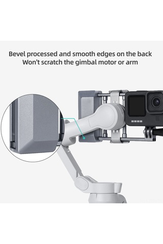 Tenfowee Gopro 8/9 Ve Djı Osmo Action Hareket Kameraları İçin Alüminyum Alloy Gümüş Adaptör Om4-q9417 Gümüş