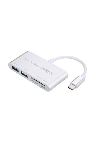 Wezone Alüminyum 5-in-1 Usb-c 3.1 Hub: Usb 3.0 Çevirici, Sd/tf Kart Okuyucu, Otg Desteği - Gümüş 5gbps