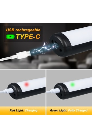 Besthome1 Duvara Sıkışabilir Mıknatıslı Led Işık, Dokunmatik Uzaktan Kumandalı 3 Renk 2600k-6000k Ayarlı Sürekli Parlaklık 4500 Beyaz