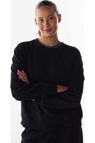 Penti Siyah Oversize Bisiklet Yaka Sweatshirt