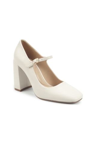 Nine West Edgar 5pr Kırık Beyaz Kadın Topuklu Ayakkabı 000000000102012084 Beyaz