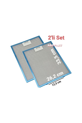 Silverline 2220 X6 İnox Davlumbaz Alüminyum Filtre 26,2x33,5 Cm - 2'li Set