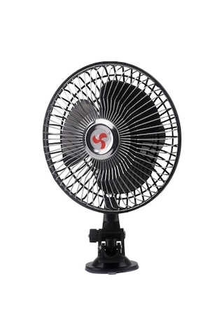 Besthome1 12 V 8 İnç Araç Taşınabilir Fan Araba Masası Mini Klima Döner Braket Vantuz