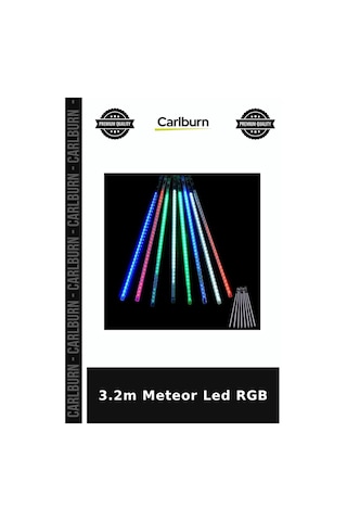 3.2m Meteor Led Rgb Duvar Işığı Parlak Lamba Bahçe Lambası