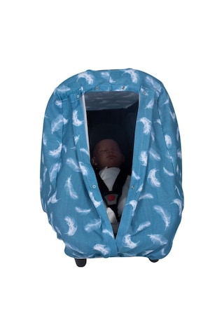 Sevi Bebe Mavi Tüy Desen Ana Kucağı Örtüsü