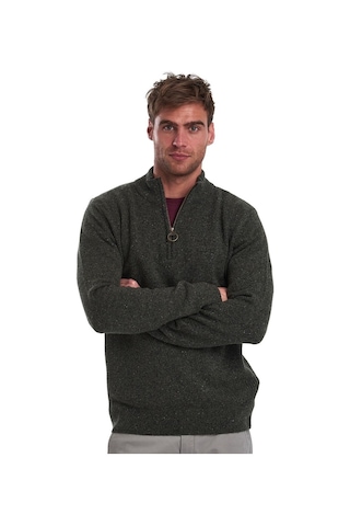 Barbour Tisbury Half Zip Kazak Gn79 Dk Seaweed Gri