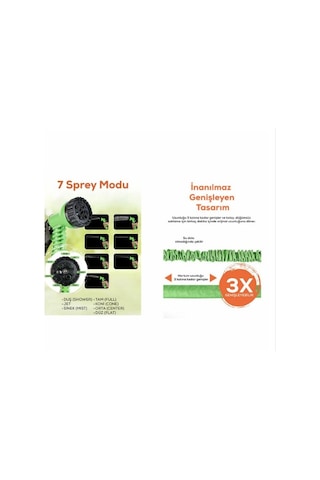 Uzayan Hortum Tabancalı Expandable Hose 10 Metre Asorti