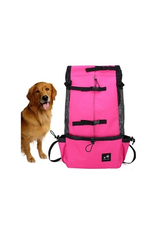 Fochsia Taşınabilir Katlanabilir Pet Taşıma Çantası - Koyu Pembe