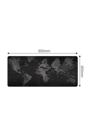 Ebitda Yındıao 800x300mm Dünya Harita Kauçuk Mouse Pad, Ofis-oyun Klavye Mat, Dayanıklı Kaymaz