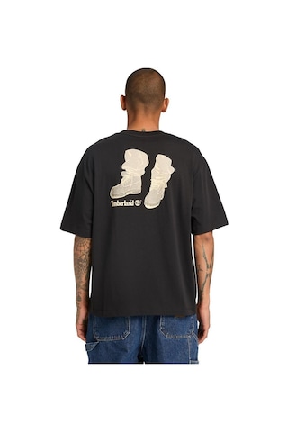 Bc0yh330011-r Timberland Short Sleeve ''timbs On My Feet'' Graphi Erkek T-shirt Siyah Bc0yh330011-r